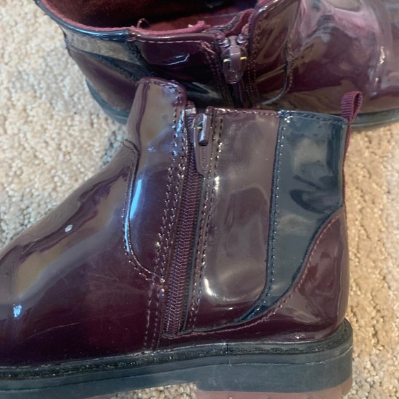 Zara Patent Leather Chelsea Boots Size 9.5 / 26 - Picture 2 of 5